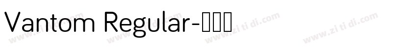 Vantom Regular字体转换